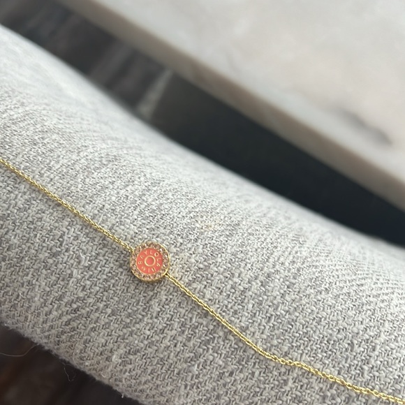 BIMBA Y LOLA Logo Crystals Chain Necklace | Love Collection Bimba Y Lola Coral - Picture 9 of 14